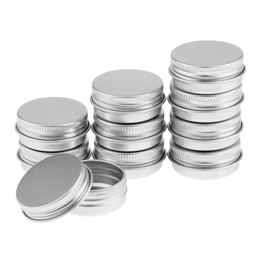 Tin Container Lid - Kapaklı 15 ml Alüminyum Teneke Gümüş